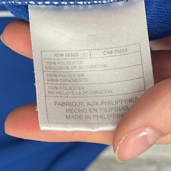 Vintage Y2K Nike Trackpants Royal Blue Side Stripe Baggy Mens XL Mini Swoosh - Picture 13 of 13